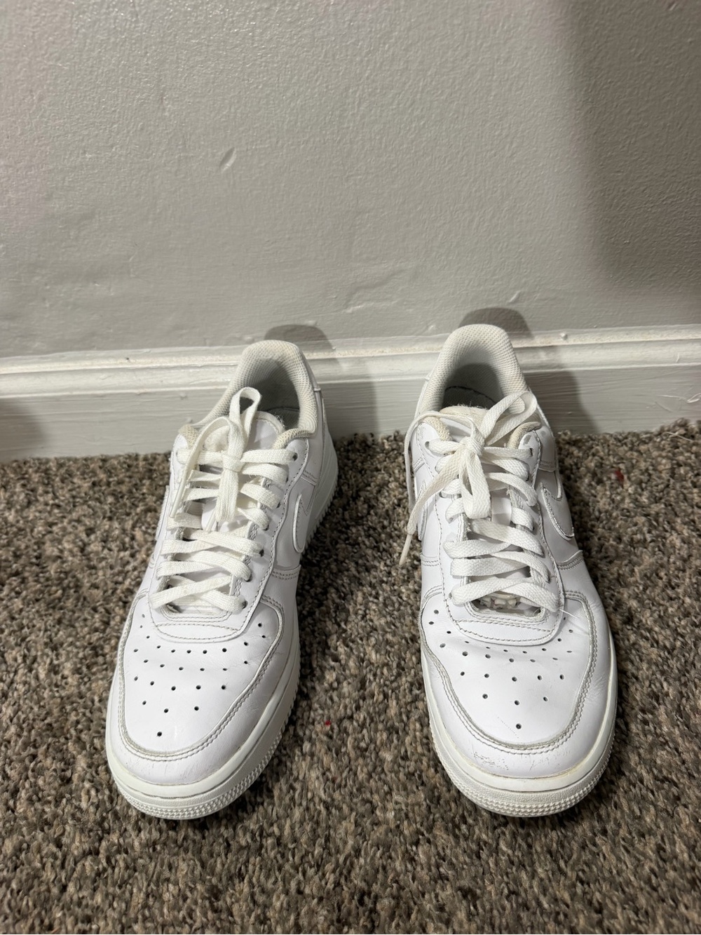 Nike White Leather Low-Top Sneakers